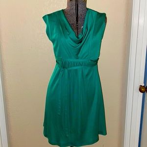 Vintage emerald green 70s style dress
